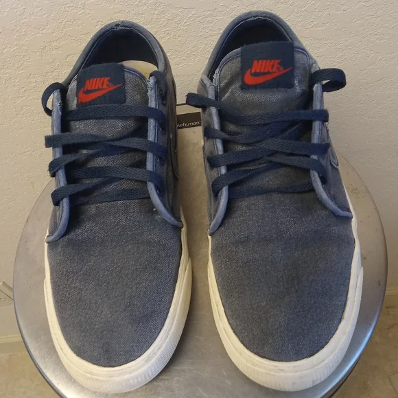 Nike Toki Low Sheos Men's 10.5 Denim Blue Jean Janoski Style Skateboard Skater - Picture 5 of 11